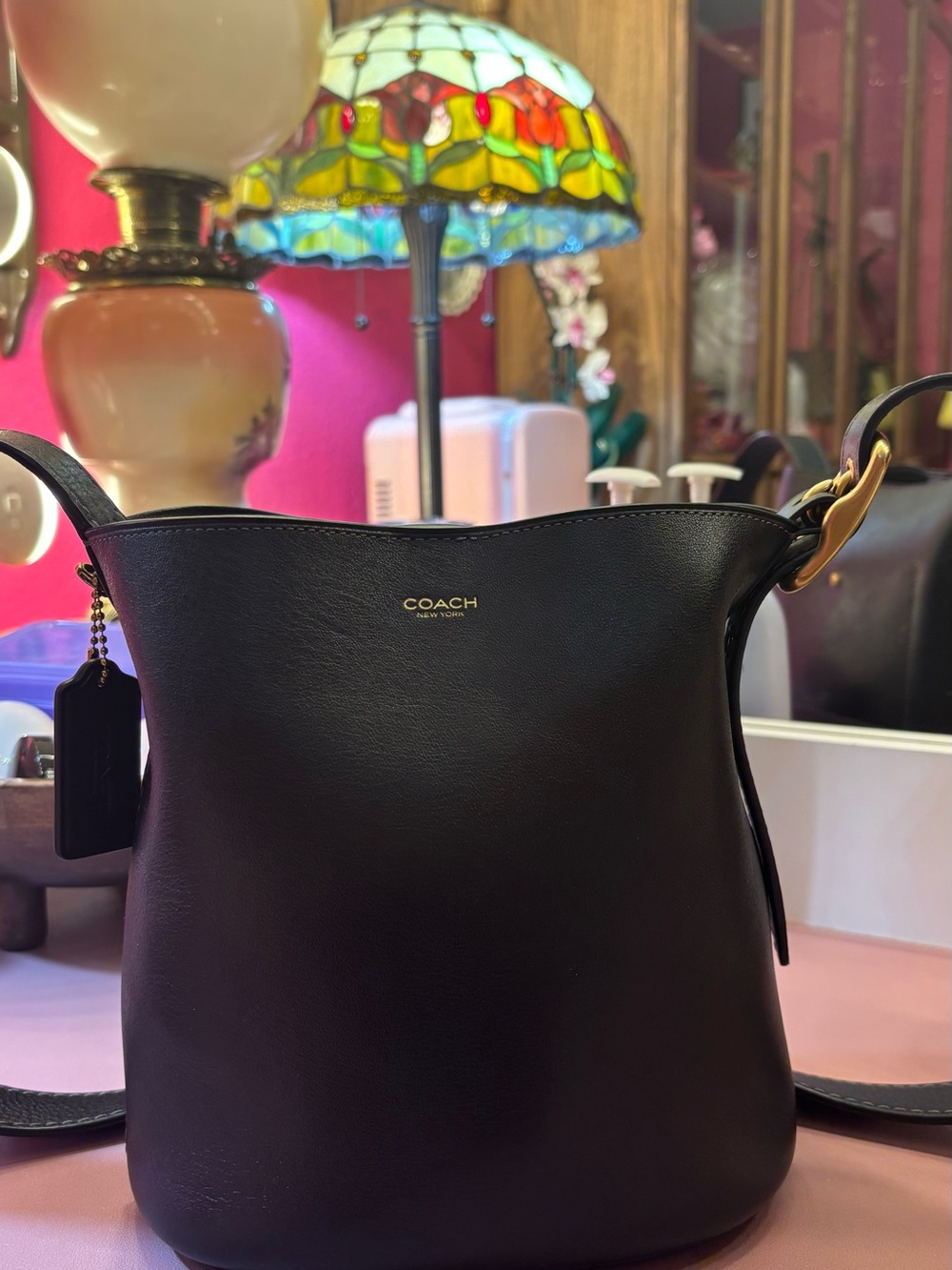 Coach Bleecker Small Leather Bucket Bag🩷